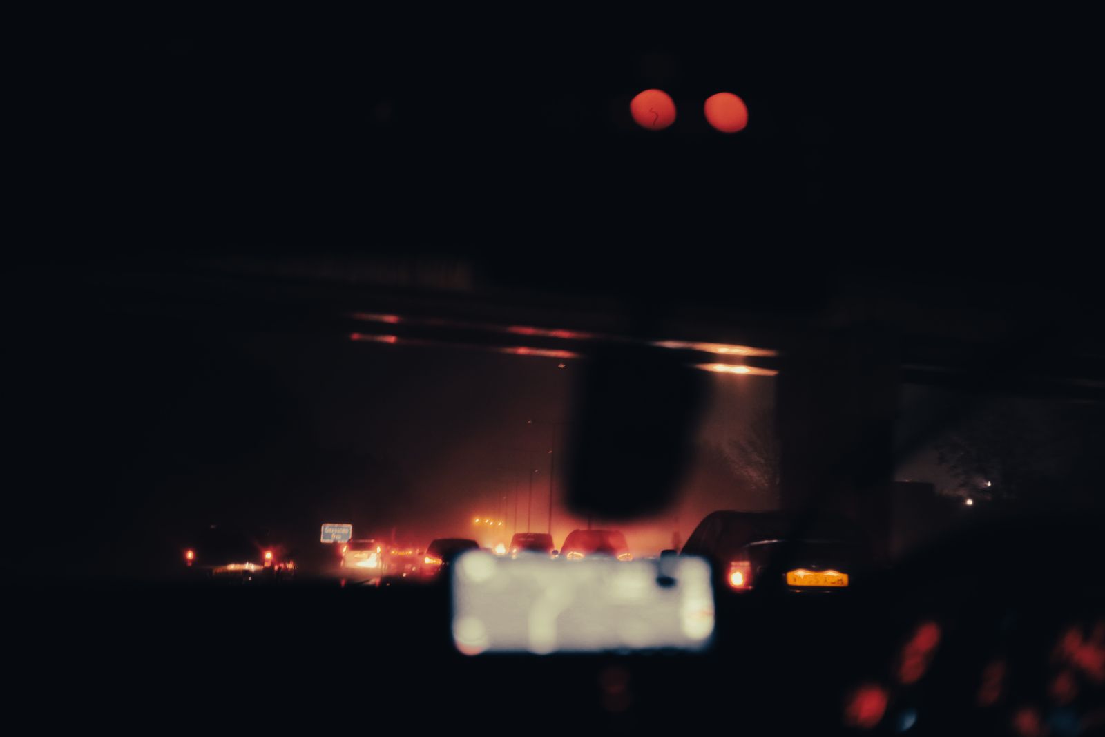 A traffic stop on Speer at 1am, illustrative photograph